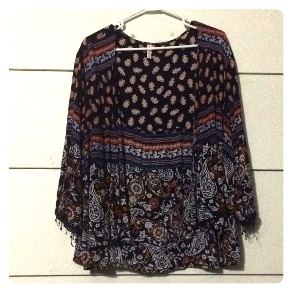 XL Xhilaration Cover up/Cardigan Paisley Floral
